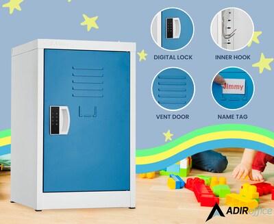 AdirOffice 24"H Single Tier Blue Storage Locker (ADI629-02-BLU-DL)