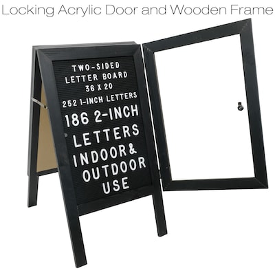 Excello Global Products Sidewalk A-Frame 20 x 27 Poster Holder, Black (EGP-HD-0084-BLK)