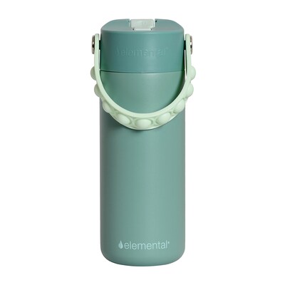 Elemental Core Pop Stainless Steel Double Wall Insulated Water Bottle, 18 oz., Sage (EBC18SG17P)