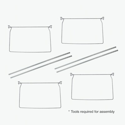Pendaflex Adjustable Hanging File Frame, Legal, Gray, 2/Box (1006954)