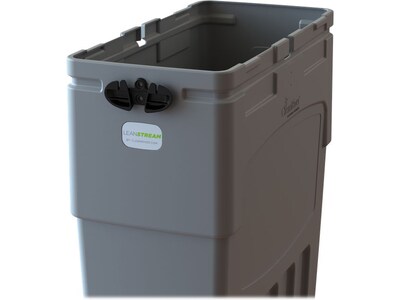 CleanRiver LeanStream Plastic Three-Stream Recycling Station, 69 Gallon, Gray (LS3-002)
