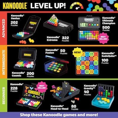 Educational Insights Kanoodle 3D Brain Teaser Puzzle Game, 200 Challenges, Ages 7+