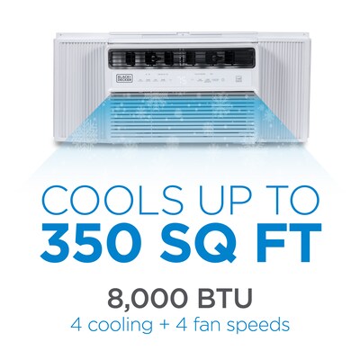 Black & Decker Energy Star 115-Volt 8,000 BTU Window Air Conditioner with Remote, White (BD08NWES)