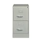 Hirsh Industries® Vertical Letter File Cabinet, 2 Letter-Size File Drawers, Light Gray, 15 x 22 x 28.37