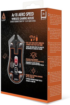 Lexip AR18 Aero Speed Optical Gaming Mouse, Black (JVAPCM00538)