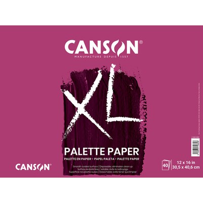 Canson XL Series Palette Pad,  12 x 16, White, 10 Sheets/Pad, 3 Pads/Bundle (MCXC100510955-3)