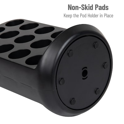 Mind Reader Plastic Coffee Pod Carousel Countertop Organizer, 30 Pod Capacity, Black (CRS02-BLK)
