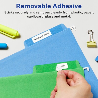 Avery Laser/Inkjet Multipurpose Rectangle Labels, 0.5 x 1.75, White, 900 Labels/Pack (94204)