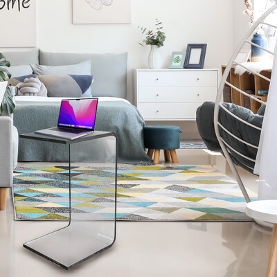 Designstyles Luxurious Acrylic C-Shaped Table, Clear (DST-ACST)