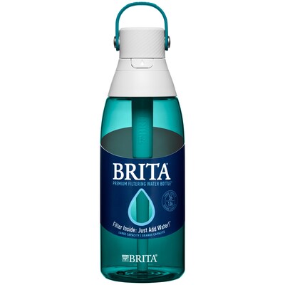 Brita Plastic Filtered Water Bottle, 36 oz., Sea Glass (36524)