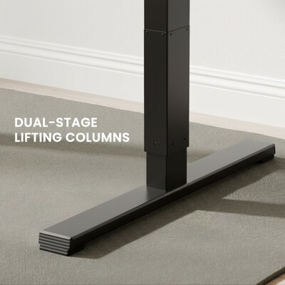 FlexiSpot FQ2 40"W Electric Rectangular Adjustable Standing Desk, Black (FQ2B-1060)