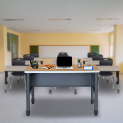 Regency Mesa Steel Training Desk, 48 x 30, Medium Oak (66120TDMO)