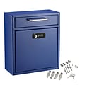 AdirOffice Indoor/Outdoor Wall Mounted Drop Box, Blue (631-05-BLU-KC)