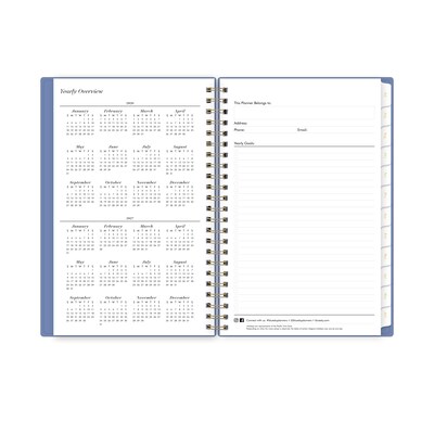 2026-2027 Blue Sky Sincerely Jules Sincerely Blue 5" x 8" Academic Year Weekly & Monthly Planner, Plastic Cover, Blue (161392)