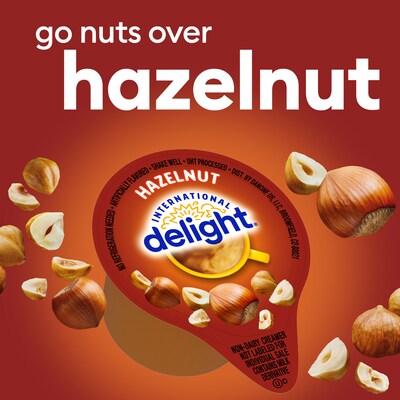 International Delight Hazelnut Liquid Creamer, 0.44 oz., 48/Box (WWI02283)