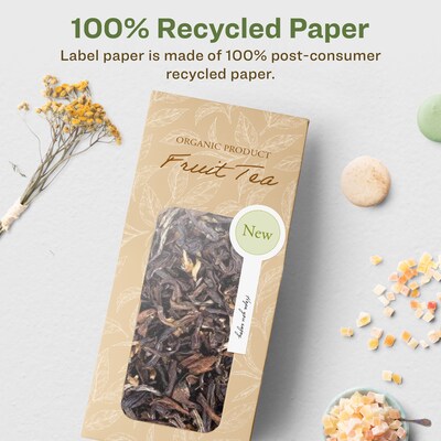 Avery EcoFriendly Laser/Inkjet Decorative Edge Multipurpose Labels, 1-1/2 x 4, White, 200/Pack (94116)