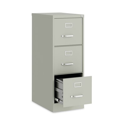 Hirsh Industries® Vertical Letter File Cabinet, 3 Letter-Size File Drawers, Light Gray, 15 x 22 x 40.19