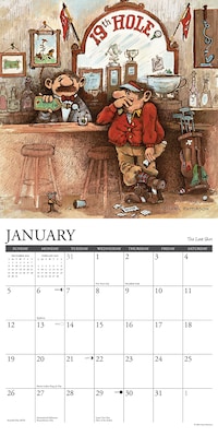 2025 Willow Creek Golf Crazy Cartoon 12" x 12" Monthly Wall Calendar (43141)