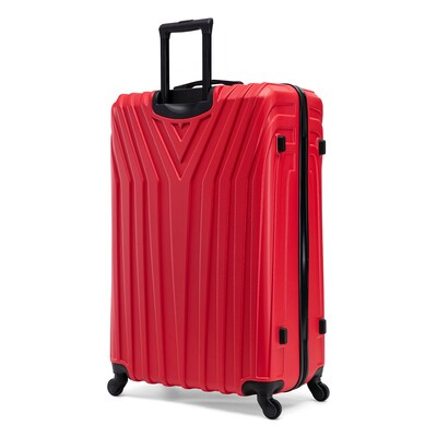 InUSA Vasty 4-Piece Hardside Spinner Luggage Set, TSA Checkpoint Friendly, Red (IUVASSMLXL-RED)