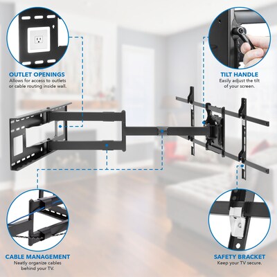 Mount-It! Extending Long Arm TV Mount for 42-70" Displays (MI-372)