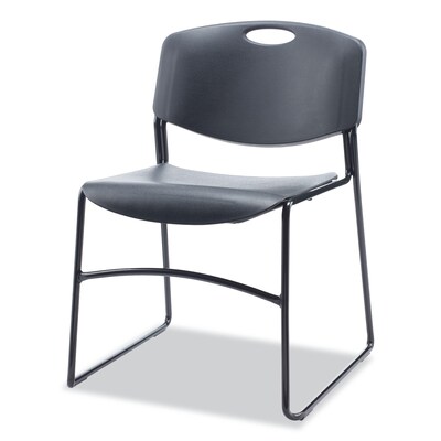 Alera® Resin Office Stacking Chair, Black, 4/Carton (ALECA671)