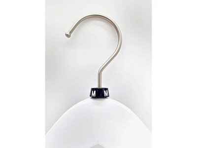 National Hanger Plastic Size Marker, M, Black/White, 25/Pack (SM25MBW)