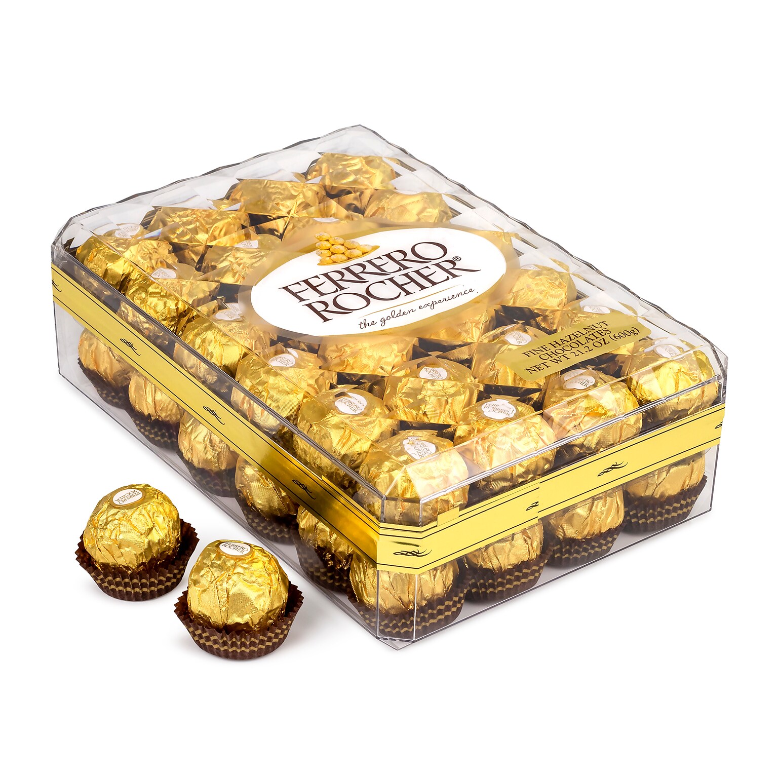 Ferrero Rocher Diamond Box Hazelnut Milk Chocolate Pieces, 48/Box (241-00015)