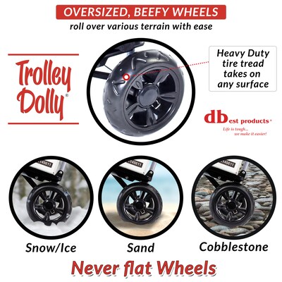 Trolley Dolly Standard Folding Hand Truck, 110 lb. Capacity, Black (01-517)