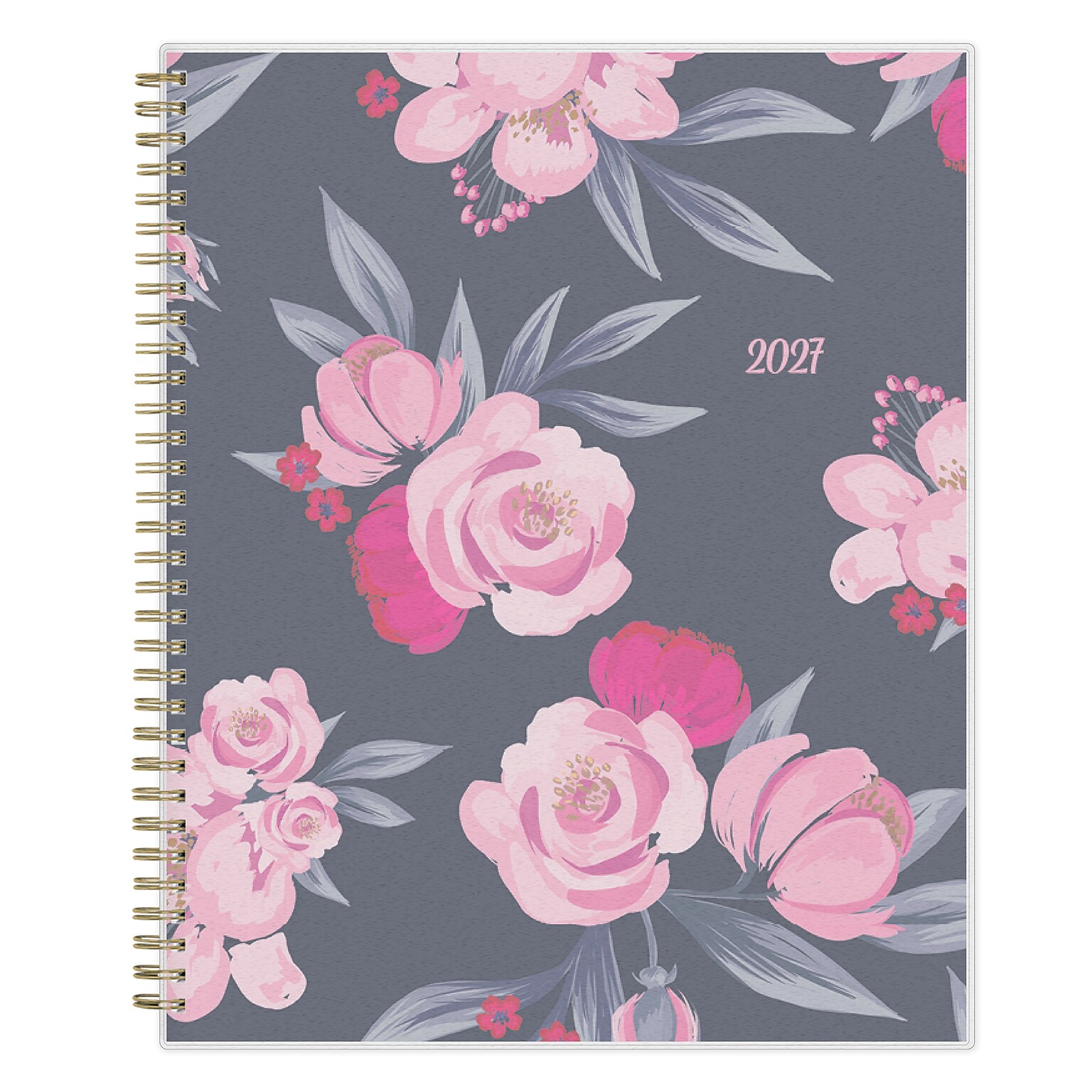 2027 Blue Sky Mimi Pink 8.5 x 11 Calendar Year Weekly & Monthly Planner, Plastic Cover (137264-27)