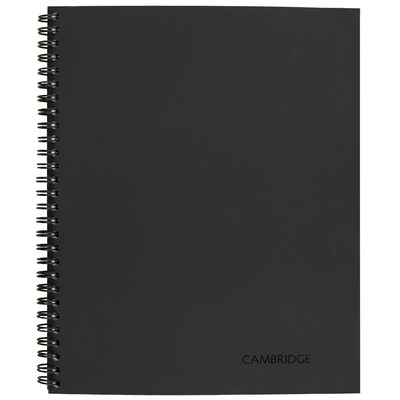 Cambridge 1-Subject Professional Notebook, 8.88 x 11, Wide Ruled, 80 Sheets, Black (06132)