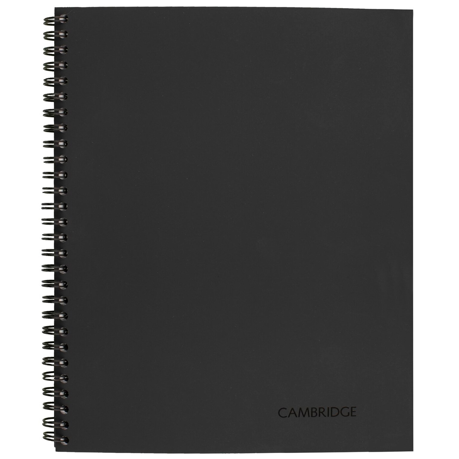 Cambridge 1-Subject Professional Notebook, 8.88 x 11, Wide Ruled, 80 Sheets, Black (06132)