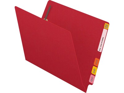 Medical Arts Press Reinforced End Tab File Folder, Straight Cut, Letter-Size, Red, 50/Box (S-01601-RED)
