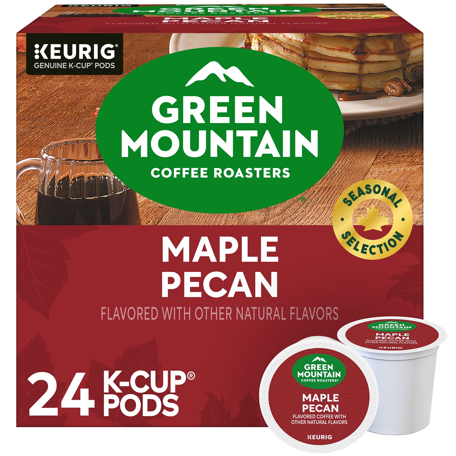 Green Mountain Maple Pecan Coffee Keurig® K-Cup® Pods, Light Roast, 24/Pack (611247376744)