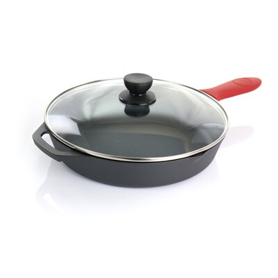 MegaChef Cast Iron Skillet Set with Lid, 3/Set (937114404M)