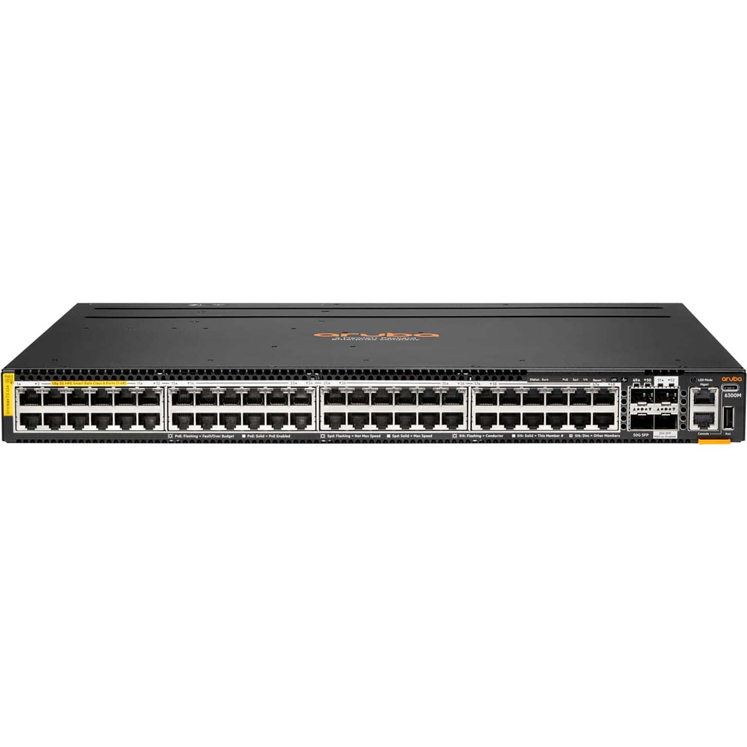 Aruba CX 6300 48-Port Smart Switch, 880Gbps, Black (R8S90A)