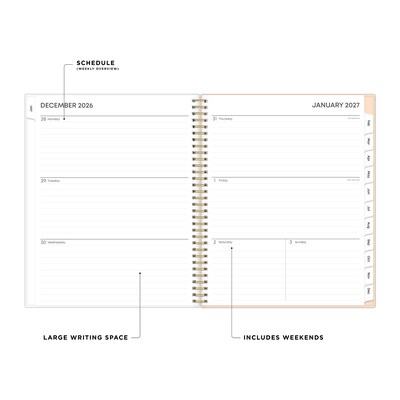 2027 Blue Sky Natalya 8.5 x 11 Calendar Year Weekly & Monthly Planner, Plastic Cover (148764-27)