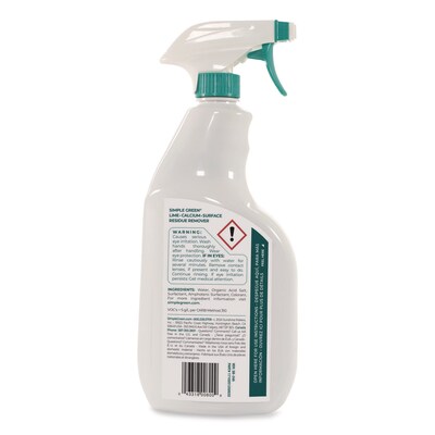 Simple Green Lime Calcium Surface Residue Remover, 32 oz Spray Bottle, 12/Carton (SMP1700032)