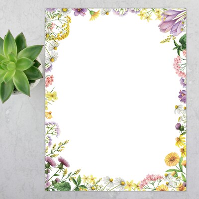 Great Papers! Flower Meadows Everyday Letterhead, Multicolor, 80/Pack (2019077)