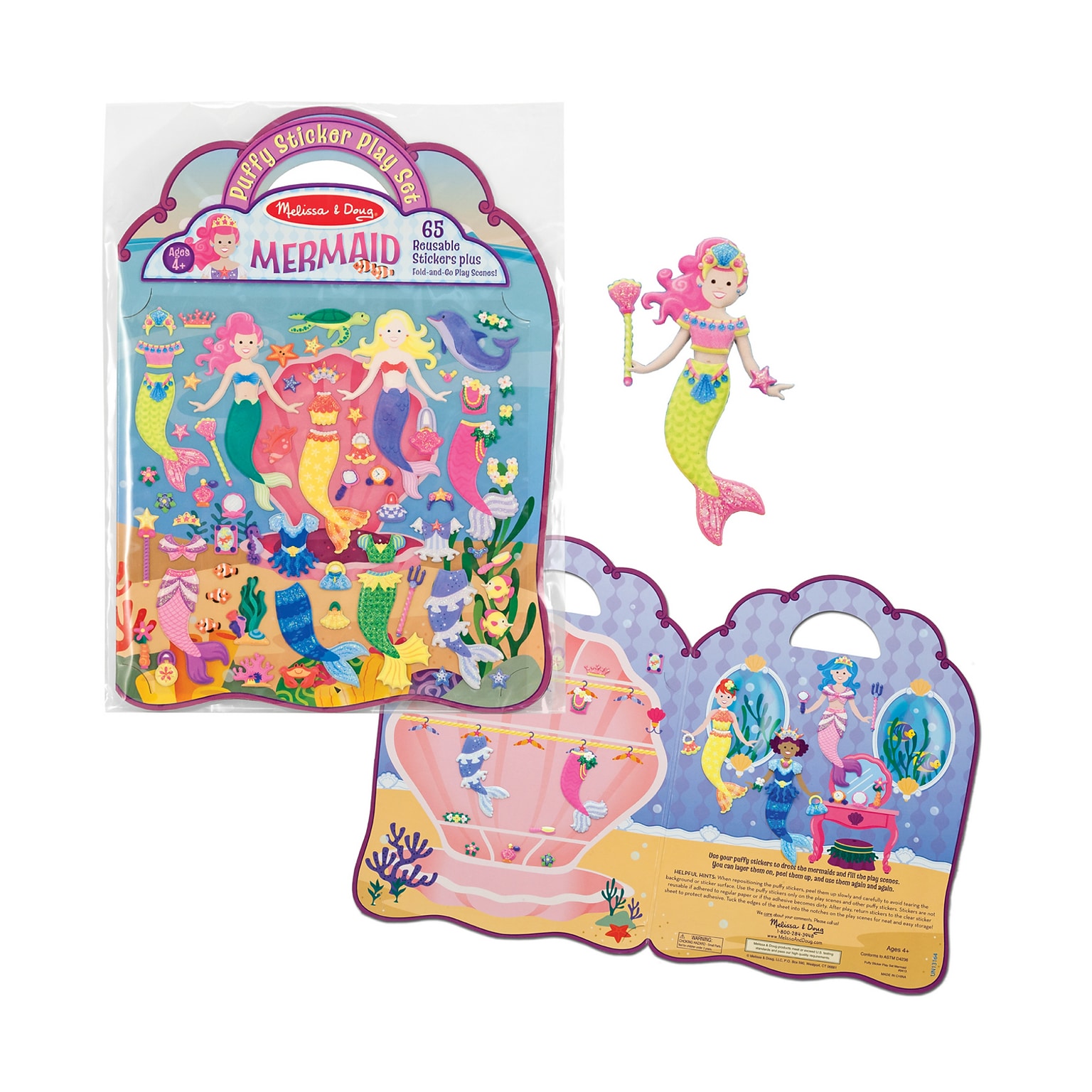 Melissa & Doug Mermaids Puffy Sticker Activity Book (51552)