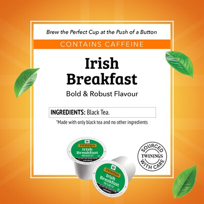Twinings Irish Breakfast Black Tea, Keurig® K-Cup® Pods, 24/Box (TNA87303)