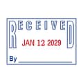 2000 PLUS Self-Inking RECEIVED Message Stamp, Red and Blue Ink (011034)