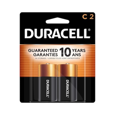 Duracell Coppertop Alkaline Battery, C, 2/Pack (DURMN1400B2Z)