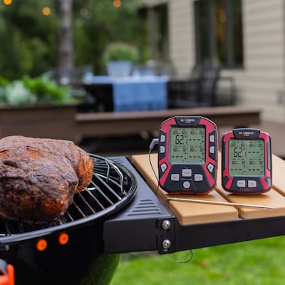 Maverick Stainless Steel Extended-Range Professional Wireless Thermometer with 4 Probes, Red/Black (XR-50R)