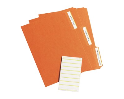 Avery Easy Peel Laser/Inkjet File Folder Labels, 4" x 6" Sheets, 2/3" x 3-7/16", White/Yellow, 252 Labels/Pack (5209)