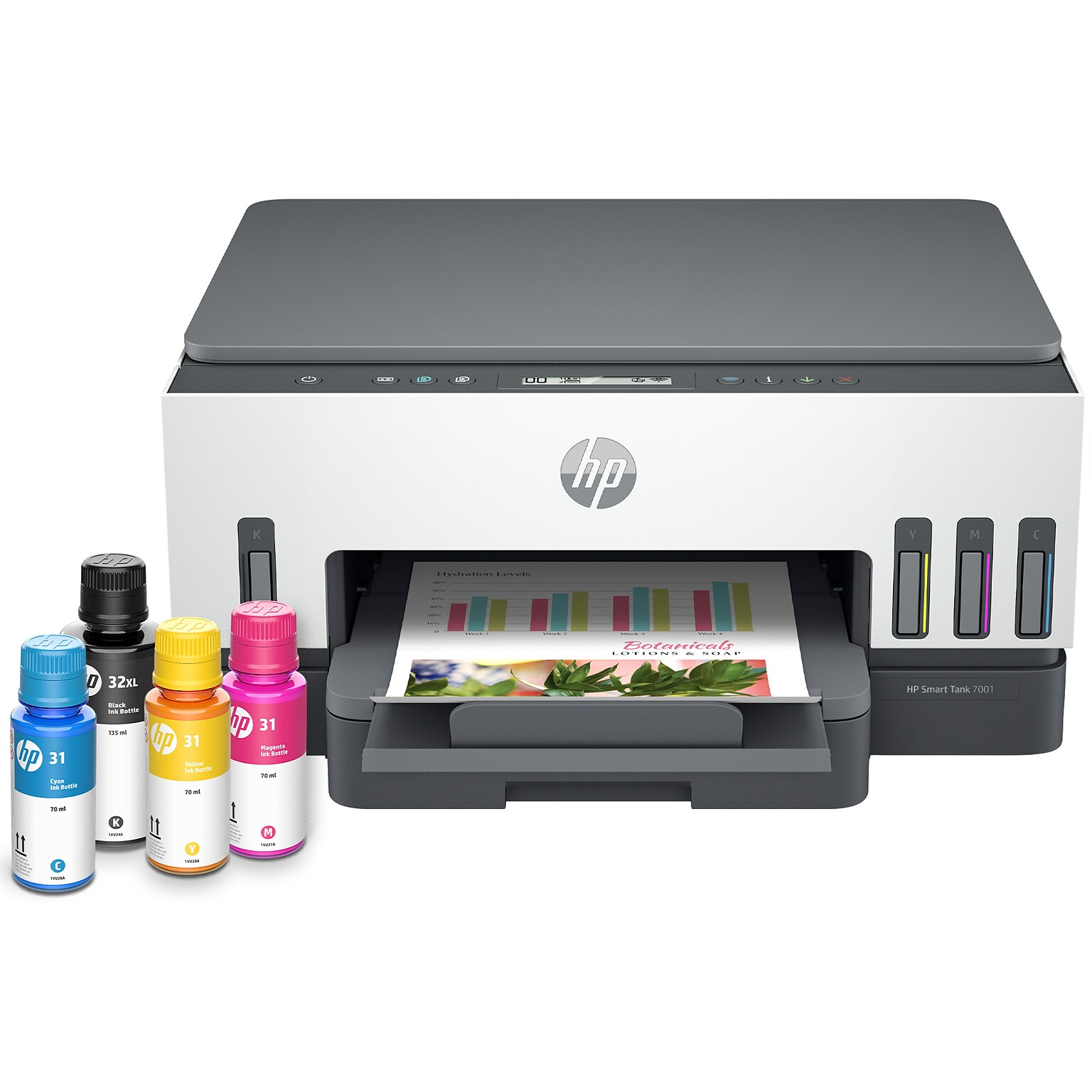 HP Smart Tank 7001 Wireless Color Inkjet Printer, All-In-One, Print, Scan, Copy, Best for Home, 2 Years Ink Included (28B49A)