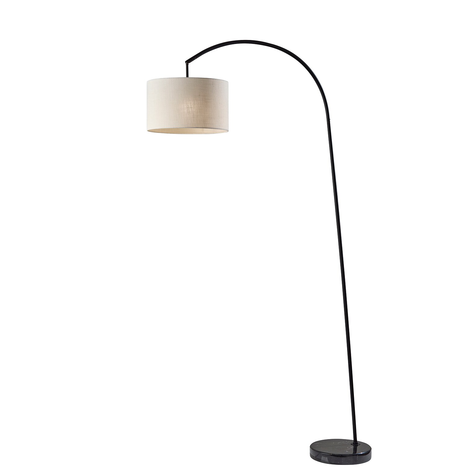 Adesso Chrystie 83.5H Black Floor Lamp with Drum Shade (4053-01)