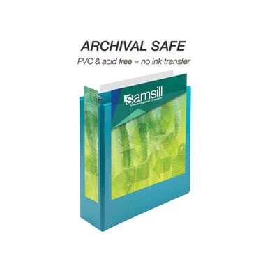 Samsill Earth's Choice 3" 3-Ring View Binder, Teal, 2/Pack (SAMU86877)