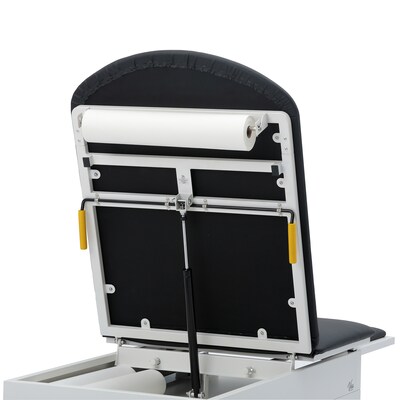 Viva Comfort Power Adjustable Exam Table with Step Stool & Storage, 500 lbs. Capacity, Black (ADI996-09-S-BLK-MK)