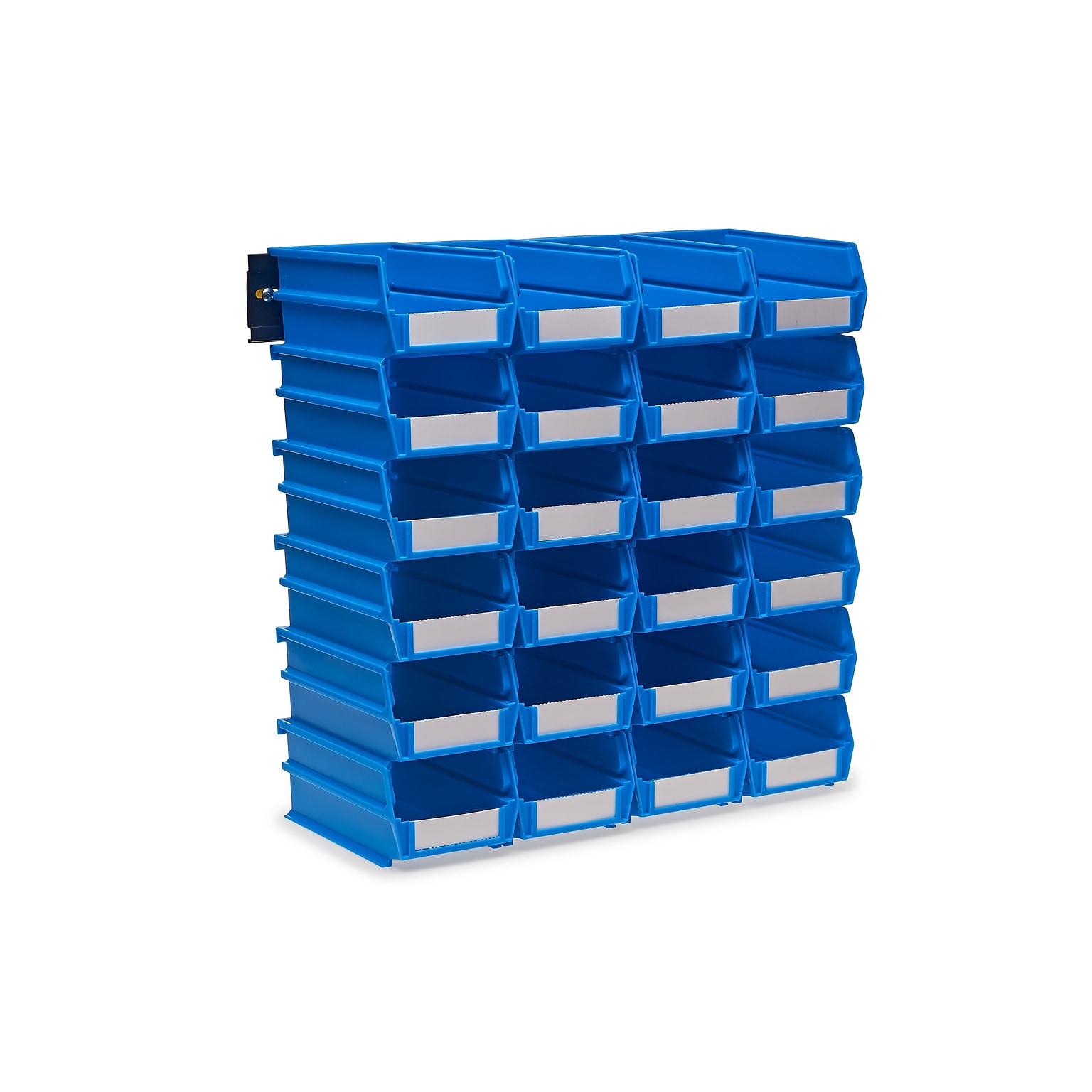 Triton Products 7-3/8 L x 4-1/8 W x 3 H LocBin Wall Storage Bin, Blue, 24/CT (3-220BWS)