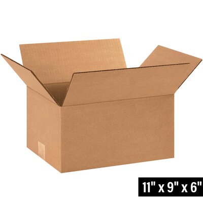 11 x 9 x 6 Heavy Duty Shipping Boxes, 32 ECT, 25/Bundle (1196)